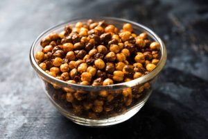 Spiced roasted chickpeas, a protein-rich, energy-boosting snack for kids and adults after long days.