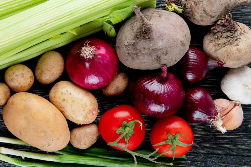 Fresh vegetables like tomatoes, ideal for healthy, seasonal meals.